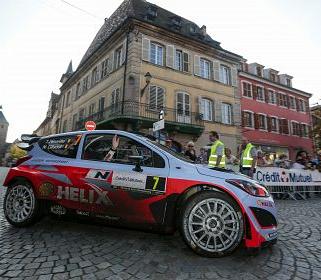 Progrese constante pentru echipa Hyundai Shell World Rally in prima zi din Raliul Frantei