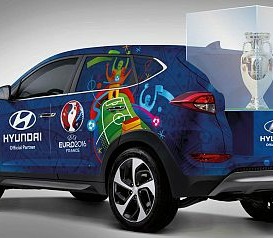 Hyundai, in calitate de partener oficial, asigura transportul trofeului UEFA EURO 2016