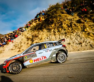 Noua generatie i20 WRC debuteaza cu o clasare pe podium in Raliul Monte-Carlo